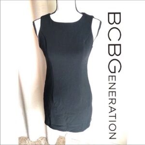 BCBGeneration Black Sleeveless Side Zipper Dress